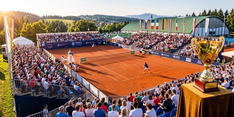 Volle Tribünen rund um den Center Court beim Turnier